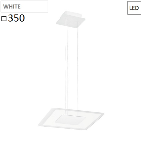 Пендел 350x350 LED 19W  бял