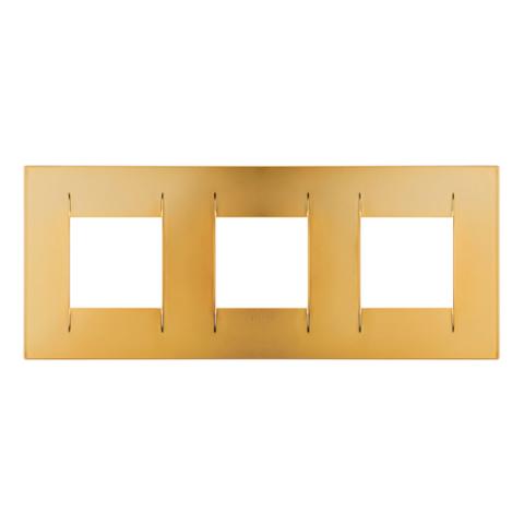GEO International 2+2+2 gang horizontal plate - Gold