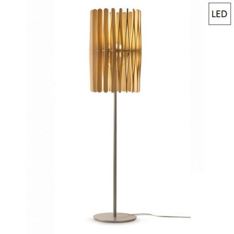 Floor Lamp Ø43cm 17W+8,7W LED Light Wood 