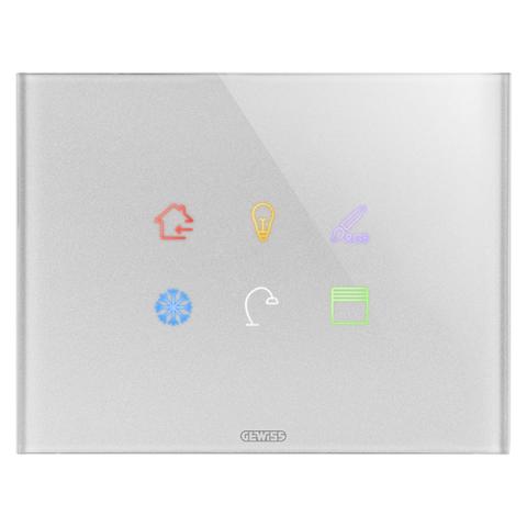 Plate ICE TOUCH KNX - 6 Touch zones - Glass - Titanium