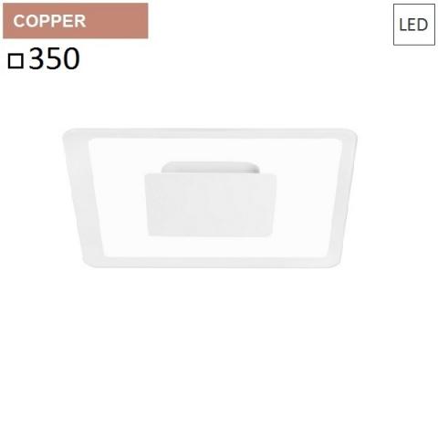 Плафон/Аплик 350x350 LED 19W  розово злато