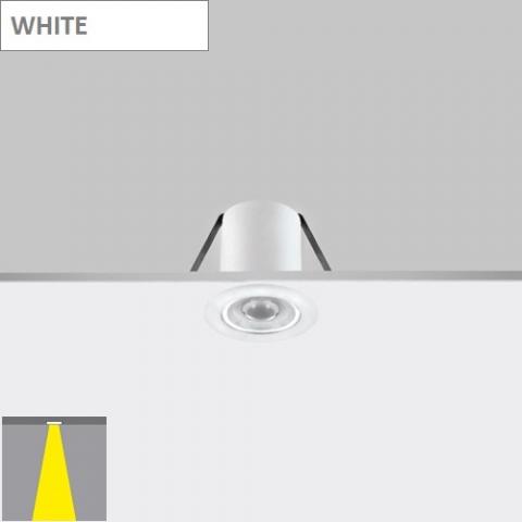 Fixed downlight RA 4 with lens - LED 2W - white
