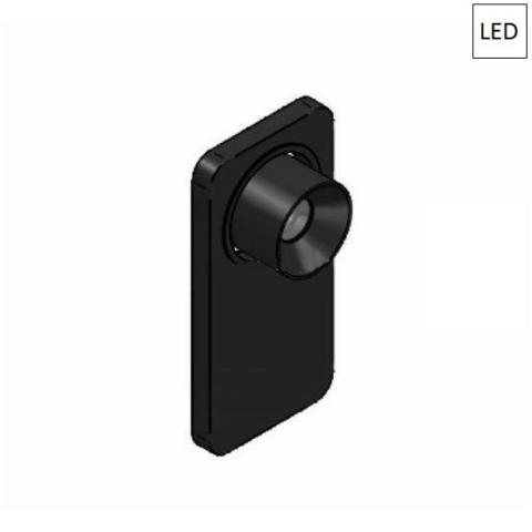 Wall/ceiling light 5W LED 3000K Black ON/OFF Switch