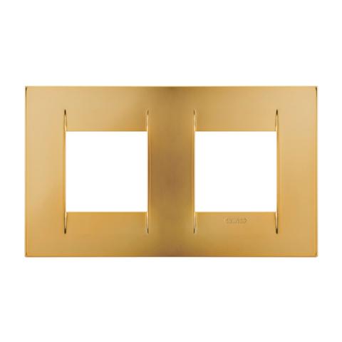 GEO International 2+2 gang horizontal plate - Gold