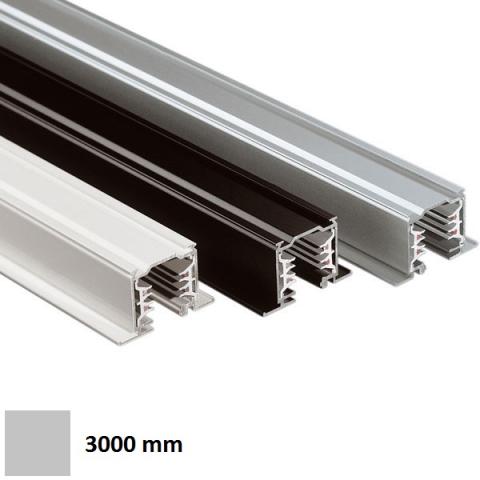 3-phase LKM Recessed track 3m - silver