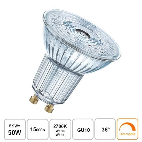 Dimmable LED Lamp 5,9W 36° 2700K GU10 DIM 15000h