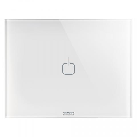 Plate ICE TOUCH - 1 symbol - Glass - White