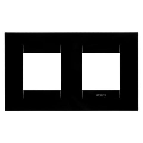 GEO International 2+2 gang horizontal plate - Toner Black