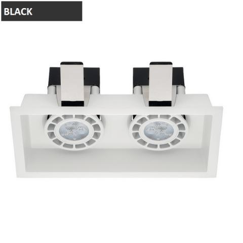 Downlight 2xGU10 169x89mm black