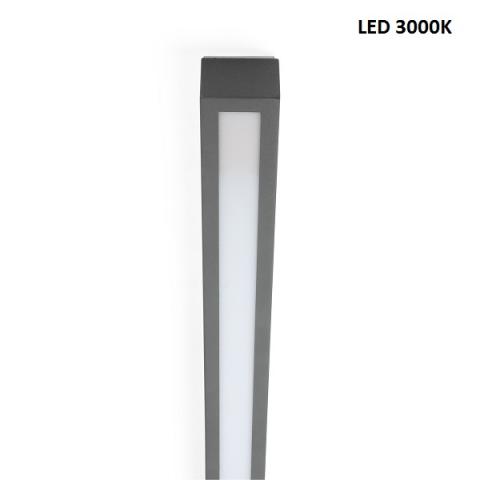 Плафон L - LED 20W 3000K - бетоново сив