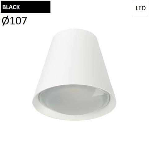 Ceiling Lamp Ø107mm LED 6W 3000K black