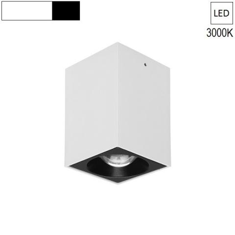 Плафон/Спот 80x80 H120 LED 7.5W 3000K бял/черен
