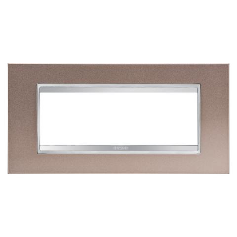 LUX plate - 6 gang - Metal - Pearly Bronze