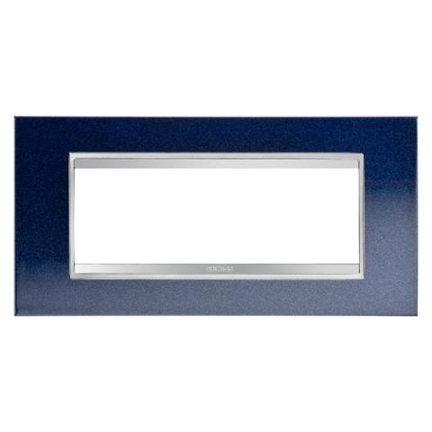 LUX plate - 6 gang - Metal - Chic Blue