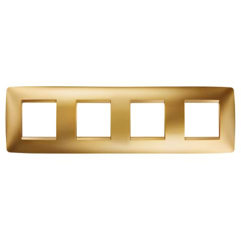 ONE International 2+2+2+2 gang horizontal plate - Gold