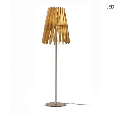 Floor Lamp Ø50cm 17W+8,7W LED Light Wood 