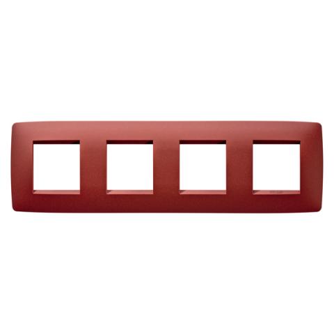 ONE International 2+2+2+2 gang horizontal plate - Ruby