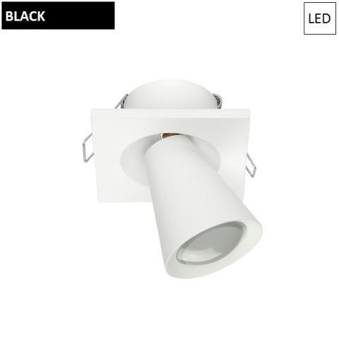 Downlight 75x75mm LED 2W 3000K Black