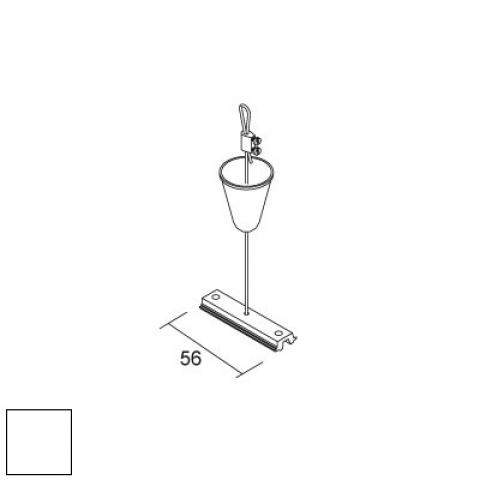 Suspension kit with steel wire 2000mm and 56mm plate for MM - white