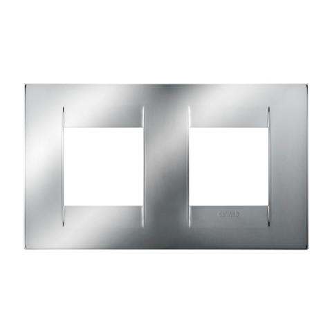 GEO International 2+2 gang horizontal plate - Chrome