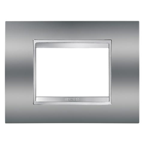 LUX 3-gang plate Chrome
