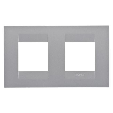 GEO International 2+2 gang horizontal plate - Titanium